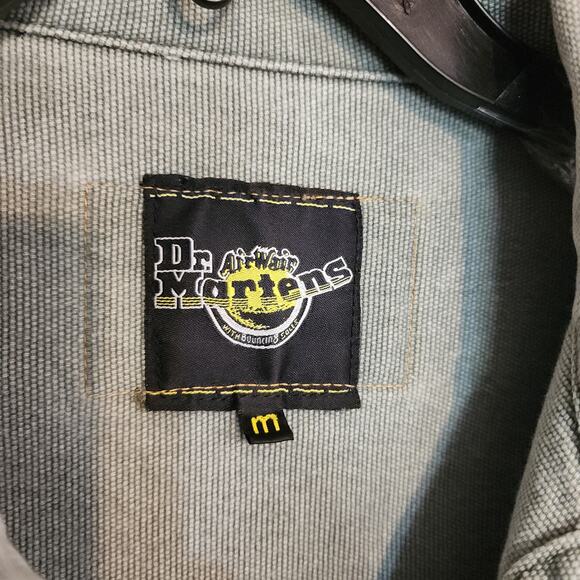 Vintage Dr. Martens Air Wair Greyish Olive Green Denim Jacket Size Med. - Picture 3 of 8